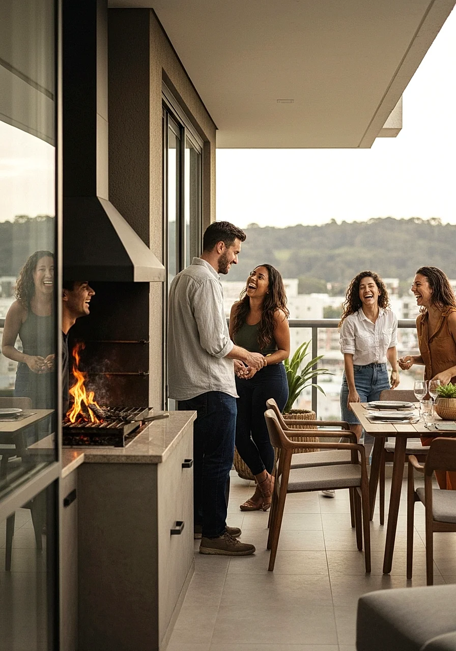 Apartamento com Sacada Gourmet e Churrasqueira: O Investimento que Valoriza Seu Lar