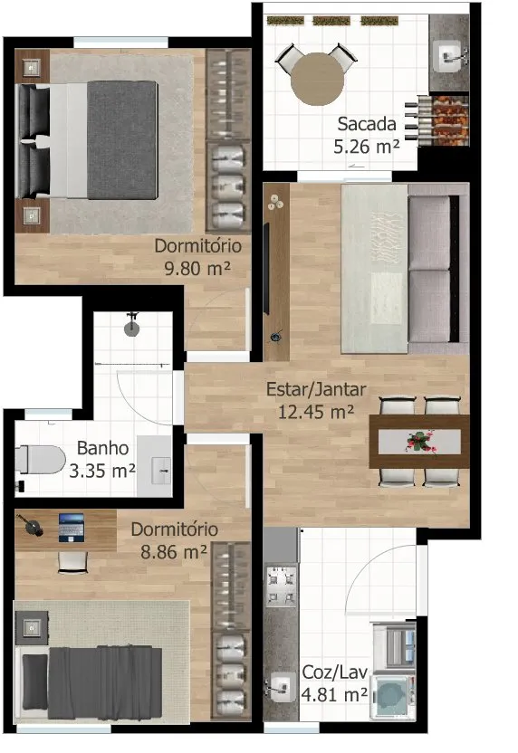 Planta do apartamento